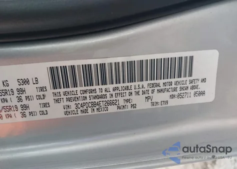 2014 Dodge Journey Sxt from USA, damaged, VIN 3C4PDCBB4ET266621